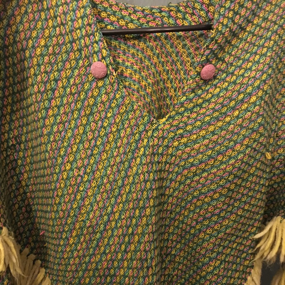 Unique rainbow poncho